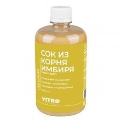 Напиток безалкогольный сокосодержащий Vitro Naturals сок из корня имбиря 500 мл Ginger juice - I am ginger