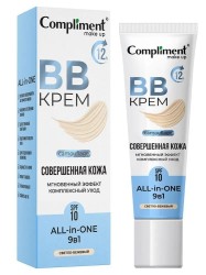 BB-крем для лица Compliment Совершенная кожа 9в1 SPF10 35 мл тон светло-бежевый