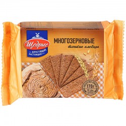 Хлебцы хрустящие 170 г Щедрые тонкие многозерновые