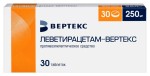 Леветирацетам-Вертекс, таблетки покрытые оболочкой пленочной 250 мг 30 шт