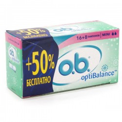 Тампоны o.b. оптибаланс мини 16+8 шт.