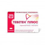 Теветен плюс, таблетки покрытые оболочкой пленочной 12.5 мг+600 мг 28 шт