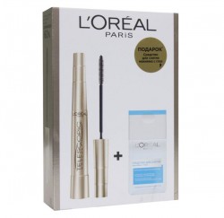Набор подарочный L'Oreal 2019 тушь для ресниц Телескопик черная + средство для снятия макияжа с глаз 8.2 мл + 125 мл