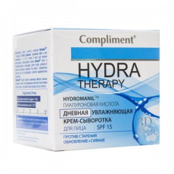Крем-сыворотка для лица Compliment Гидра терапи дневная увлажняющая SPF15 50 мл