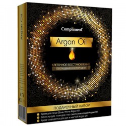 Набор подарочный Compliment Арган оил №1031 крем для лица + крем-сыворотка для рук и ногтей + эликсир для глаз 50 мл + 50 мл + 25 мл