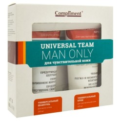 Набор подарочный Compliment Универсал Тиам мен онли для чувствительной кожи №1291 крем универсальный + шампунь для волос и тела универсальный 220 мл + 200 мл