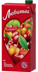 Напиток сокосодержащий Любимый Вишневая черешня из яблок вишни и черешни осветленный для детского питания старше 3 лет 0.95 л