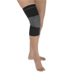 Бандаж на коленный сустав компрессионный, р. 5 XL Т-8582/3 Evolution Silver (Т.44.82) Эволюшн на широкое бедро 55-59 см черный