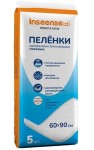Пеленки впитывающие одноразовые, Inseense (Инсинс) р. 60смх90см 5 шт Дэйли Комфорт гелевые