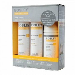 Набор Bosley Professional Strength БосДифенс система желтая для нормальных тонких окрашенных волос - шампунь питательный + кондиционер  для объема + несмываемый уход 150 мл + 150 мл + 100 мл