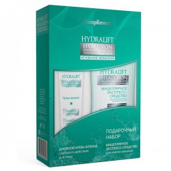 Набор подарочный Compliment Гидралифт Гиалурон №1017 дневной крем для лица + мицеллярное средство для снятия макияжа 50 мл + 200 мл