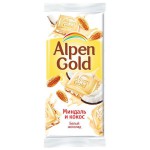 Шоколад, Alpen Gold (Альпен гольд) 90 г миндаль и кокос белый