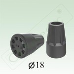 Наконечник для трости и костылей, р. 18 мм 1 шт арт. Нк18/С серый